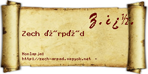 Zech Árpád névjegykártya
